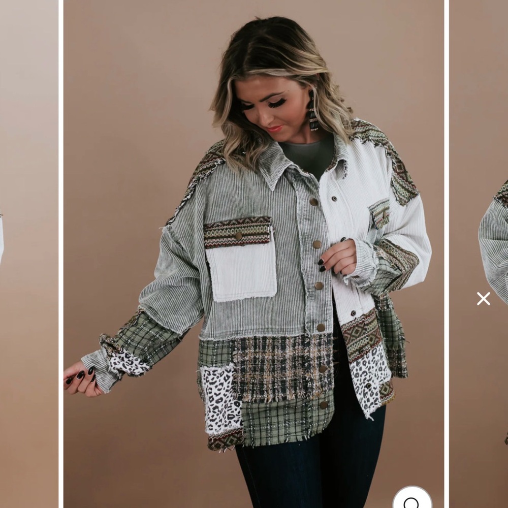 Patchwork Button-Up Jacket - image 1